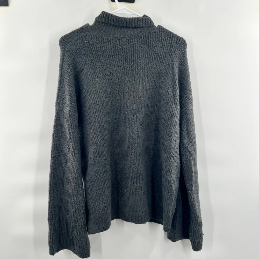 French Connection grey turtleneck wool blend size M